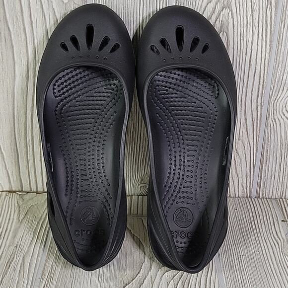 Crocs Kadee Black Slingback Flats Womens Size 6 - Picture 6 of 11